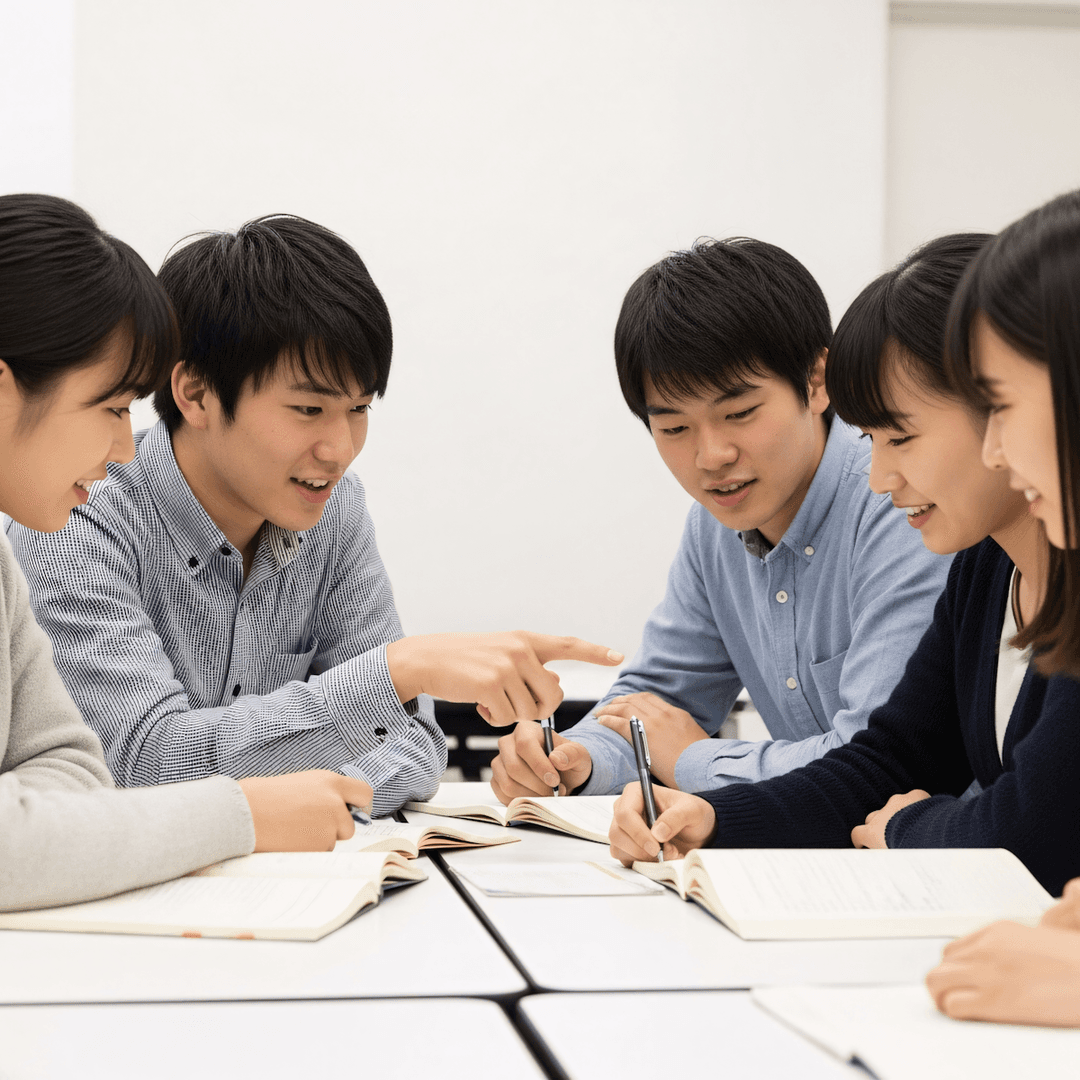 Students learning together